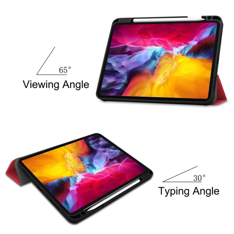 iPad Pro 11 2021 Slim Fit Trifoldbart Deksel - Rød