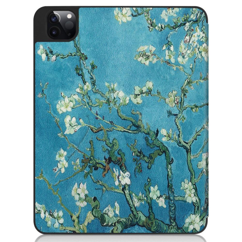 For iPad Pro 11 2021 Tri - fold Stand Tablet Case Cover - Flower