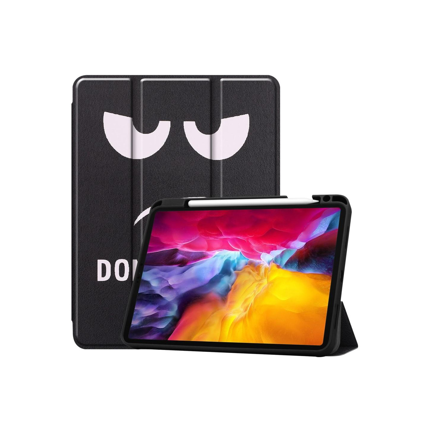 For iPad Pro 11 2021 Tri - fold Stand Tablet Case Cover - Don't Touch