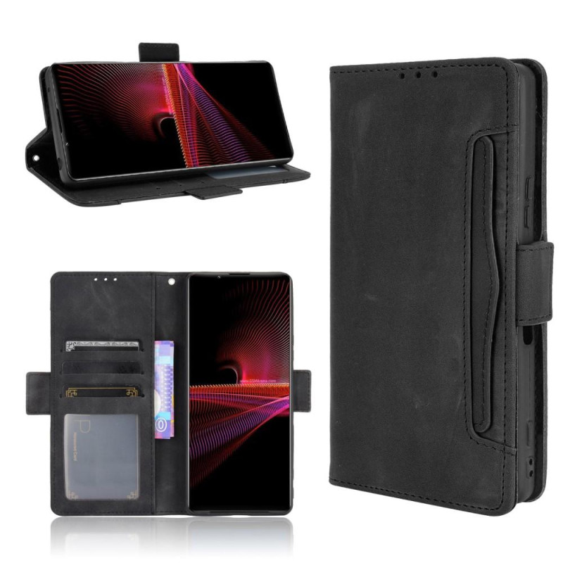 Wallet Stand Flip - telefonetui til Sony Xperia 1 III - Sort