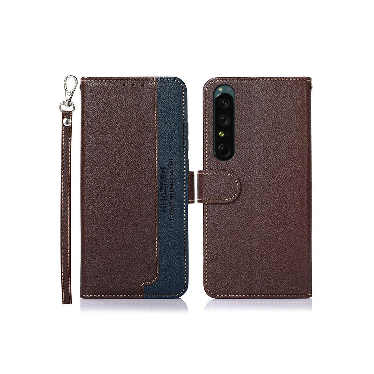 KHAZNEH Telefoncover til Sony Xperia 1 V - Brun/Blå