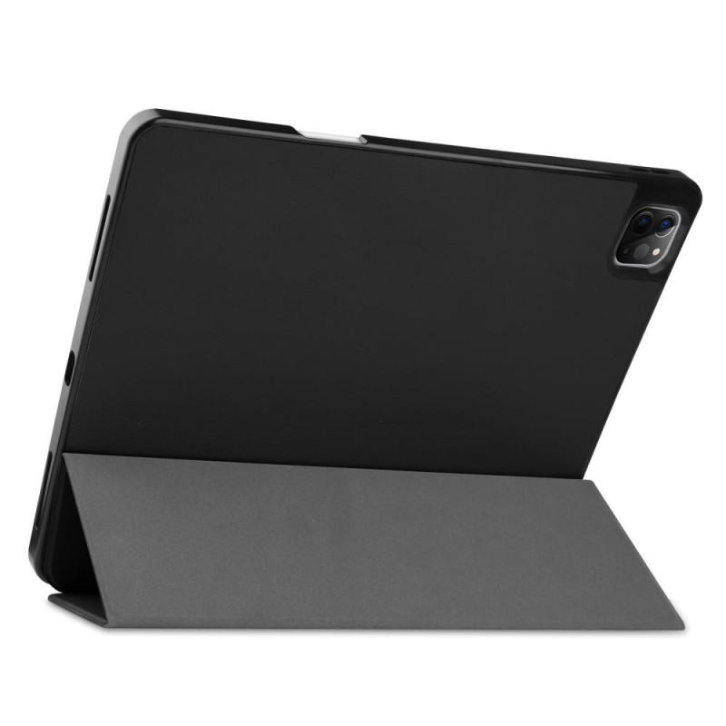 iPad 12.9" Pro 2021 Tri - fold Stand Tablet Case Cover - Black