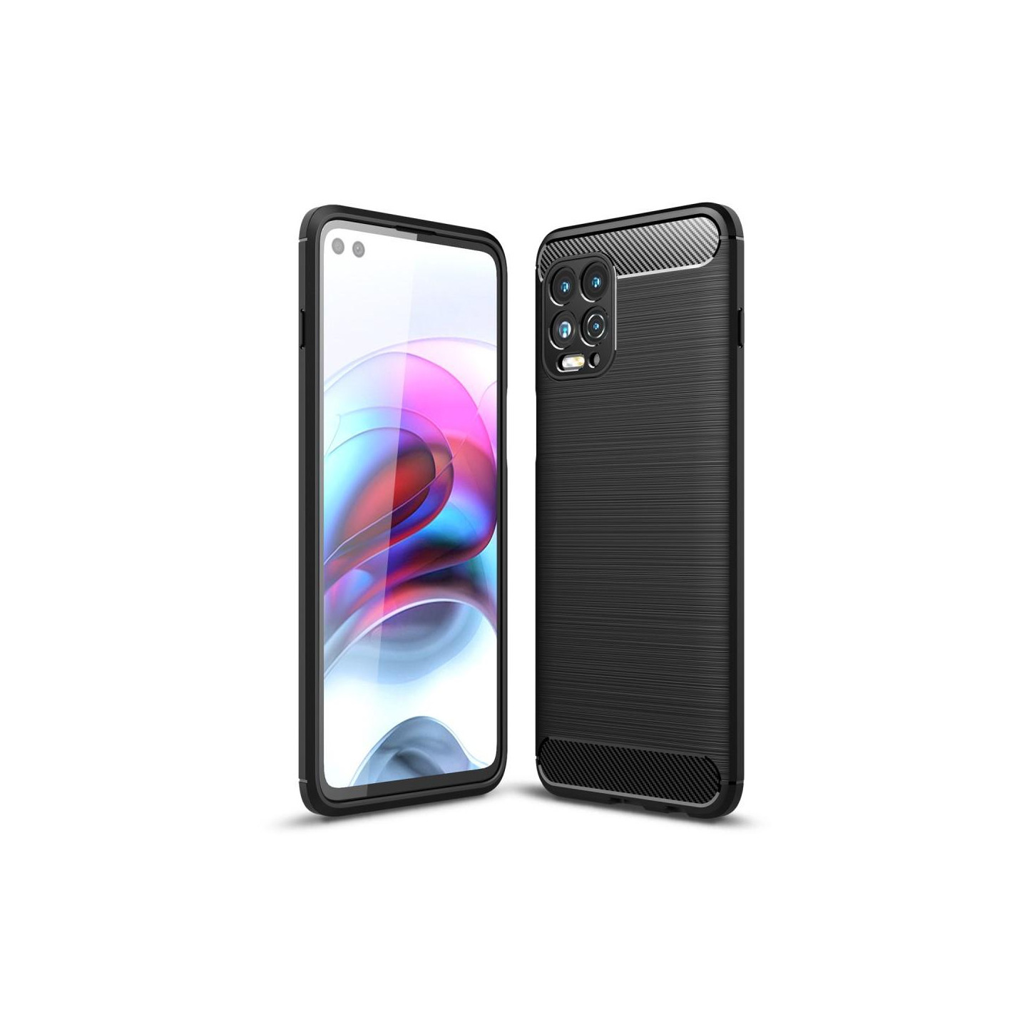 Hiilikuiturakenteinen TPU - kansi Motorola Moto G100: lle ja Moto Edge S: lle