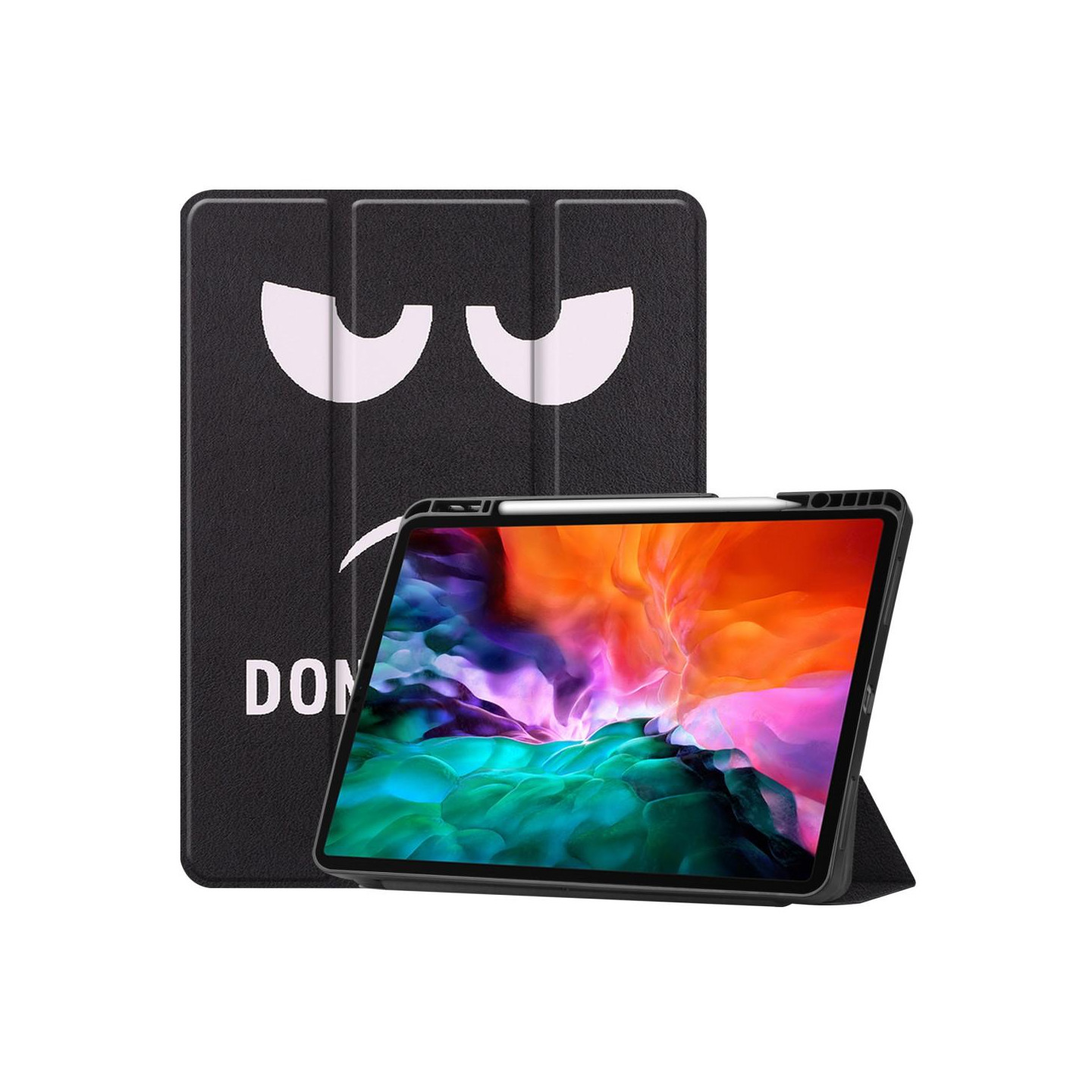 iPad 12.9" Pro 2021 kolminkertainen jalustan tabletin kotelo - älä koske