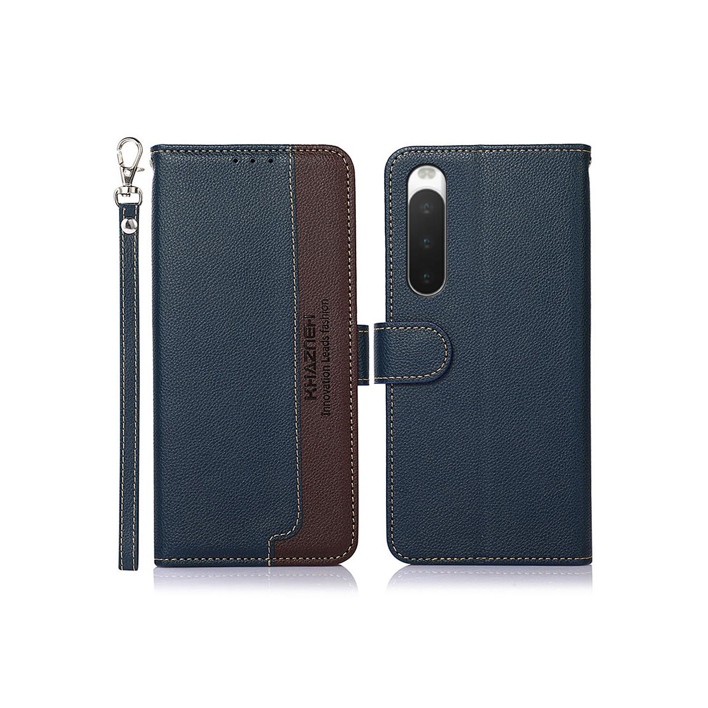 KHAZNEH Phone Cover for Sony Xperia 10 V - Blue/Brown