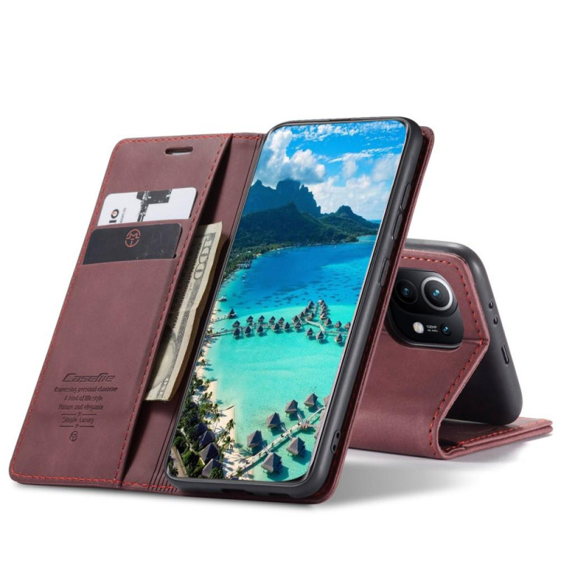 CASEME Lommebok - deksel Xiaomi Mi 11 - Burgund