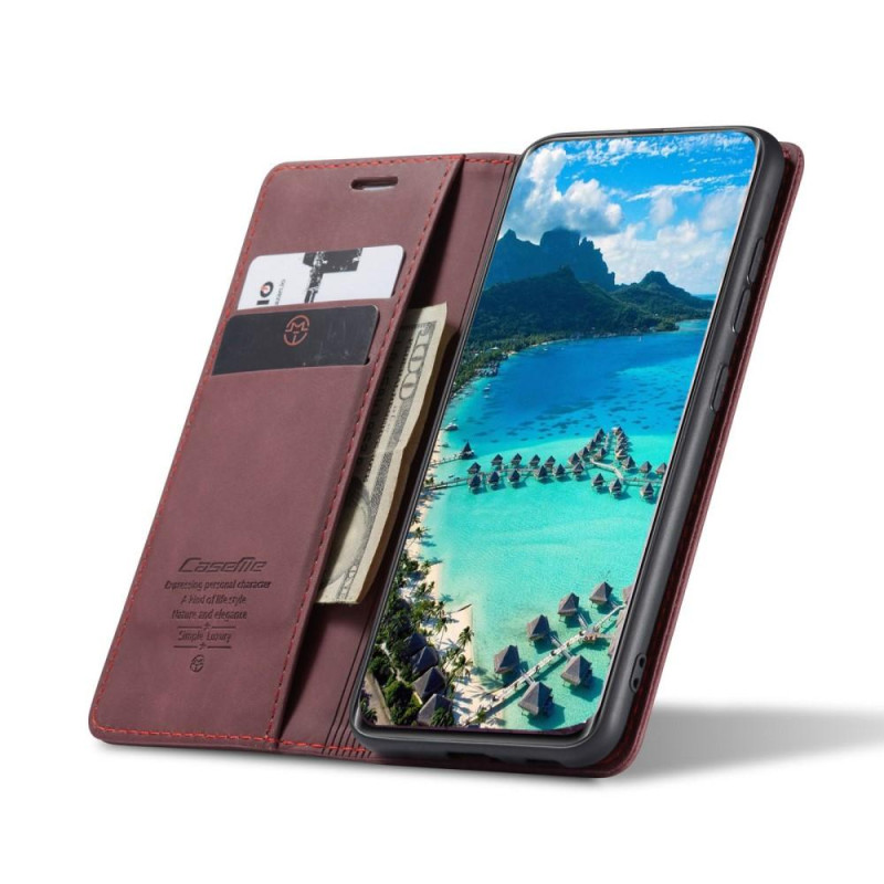 CASEME Retro Wallet Case for Xiaomi Mi 11 - Wine Red