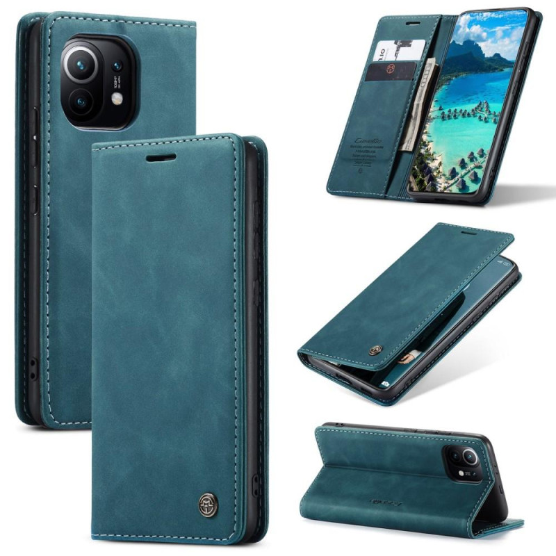 CASEME Retro Wallet Case for Xiaomi Mi 11 - Blue