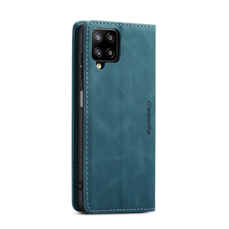 CASEME Retro Lompakkokotelo Samsung Galaxy A12 - Sininen