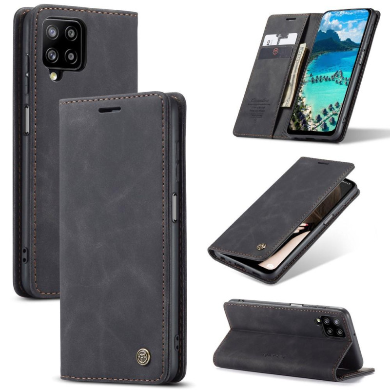 CASEME Retro Wallet Case for Samsung Galaxy A12 - Black