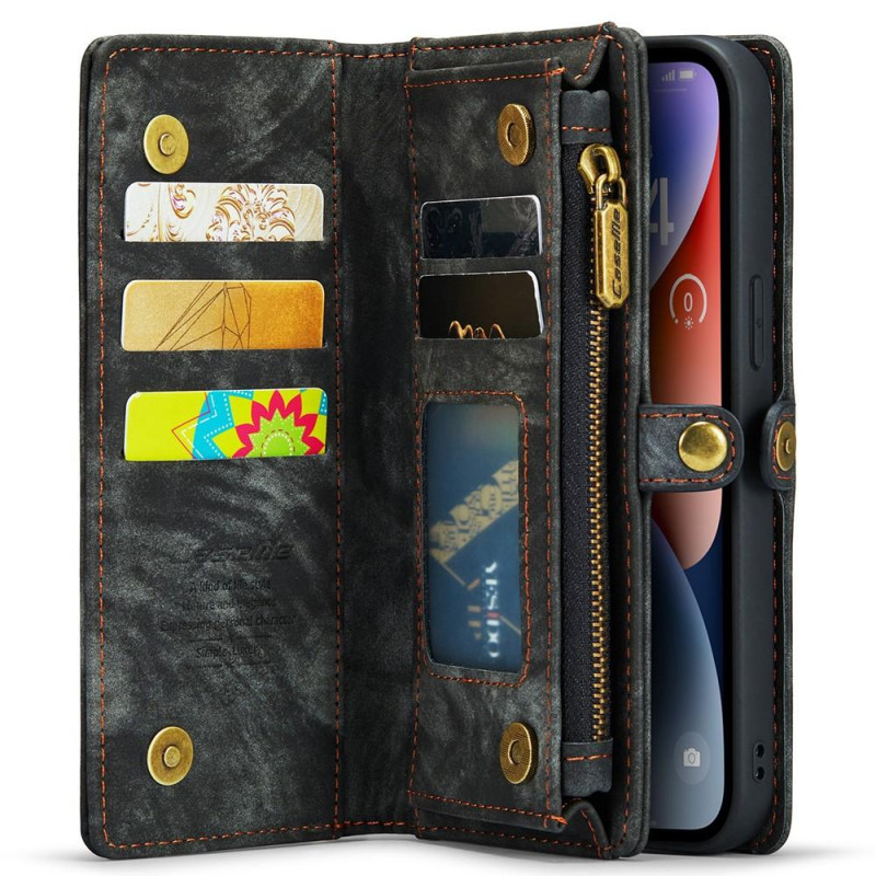 CASEME iPhone 15 2 - in - 1 Wallet Phone Shell - Black