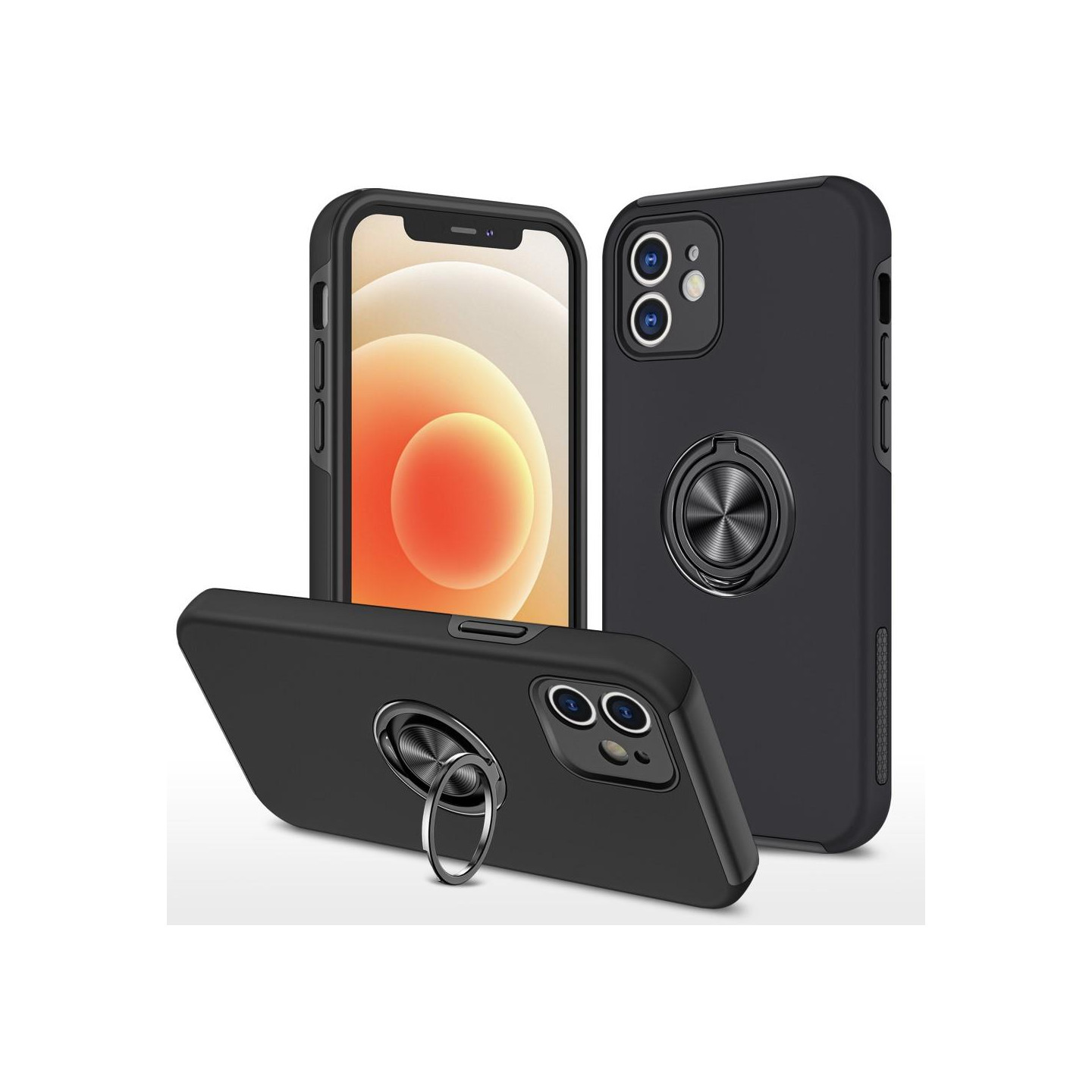 iPhone 12 Mini Fingerring Kickstand Hybrid Taske