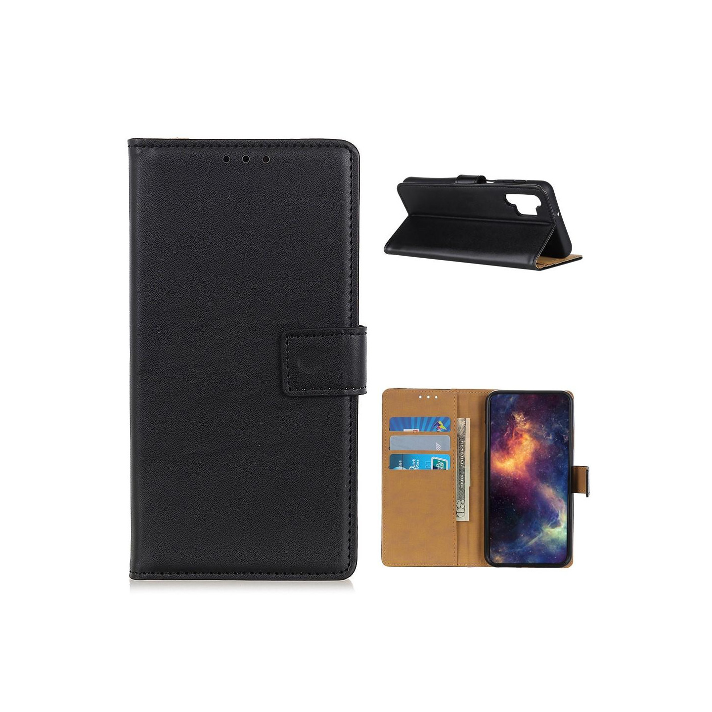 Pung Stand Telefontaske til Samsung Galaxy A32 4G - Sort