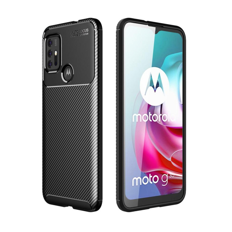 Carbon Fiber Texture TPU Cover for Motorola Moto G30