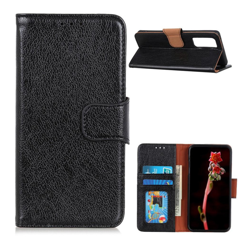 Nappa Texture Split Wallet Stand Cover for OnePlus 9 Pro - Black