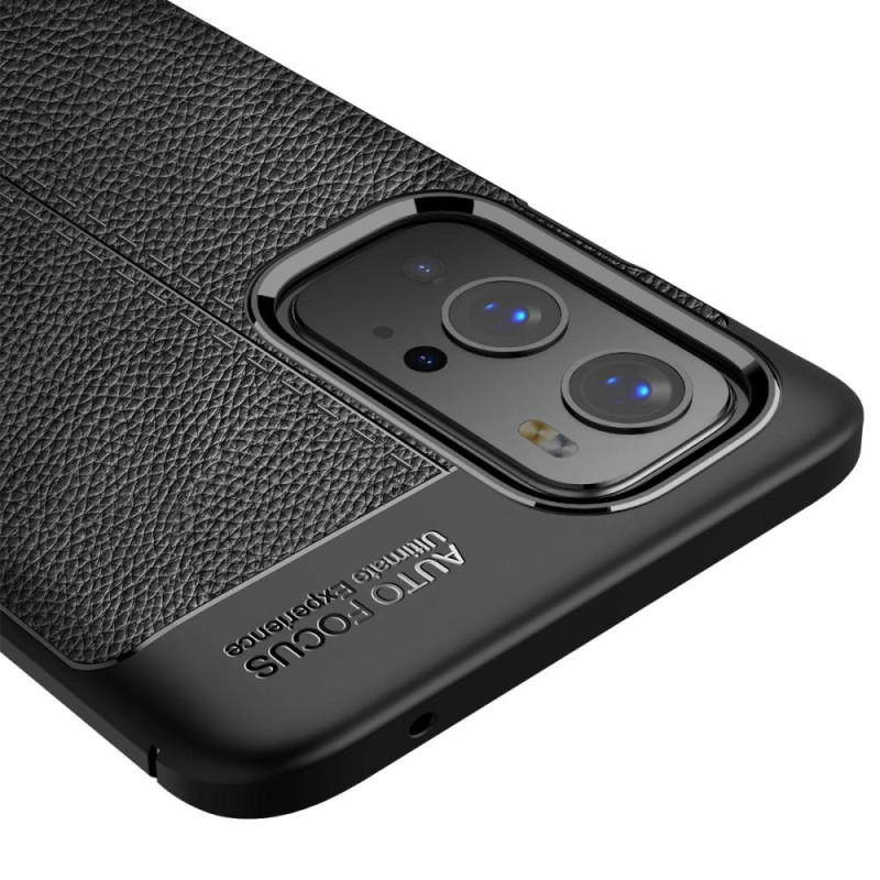 Litchi Skin Soft TPU Case for OnePlus 9 Pro - Black