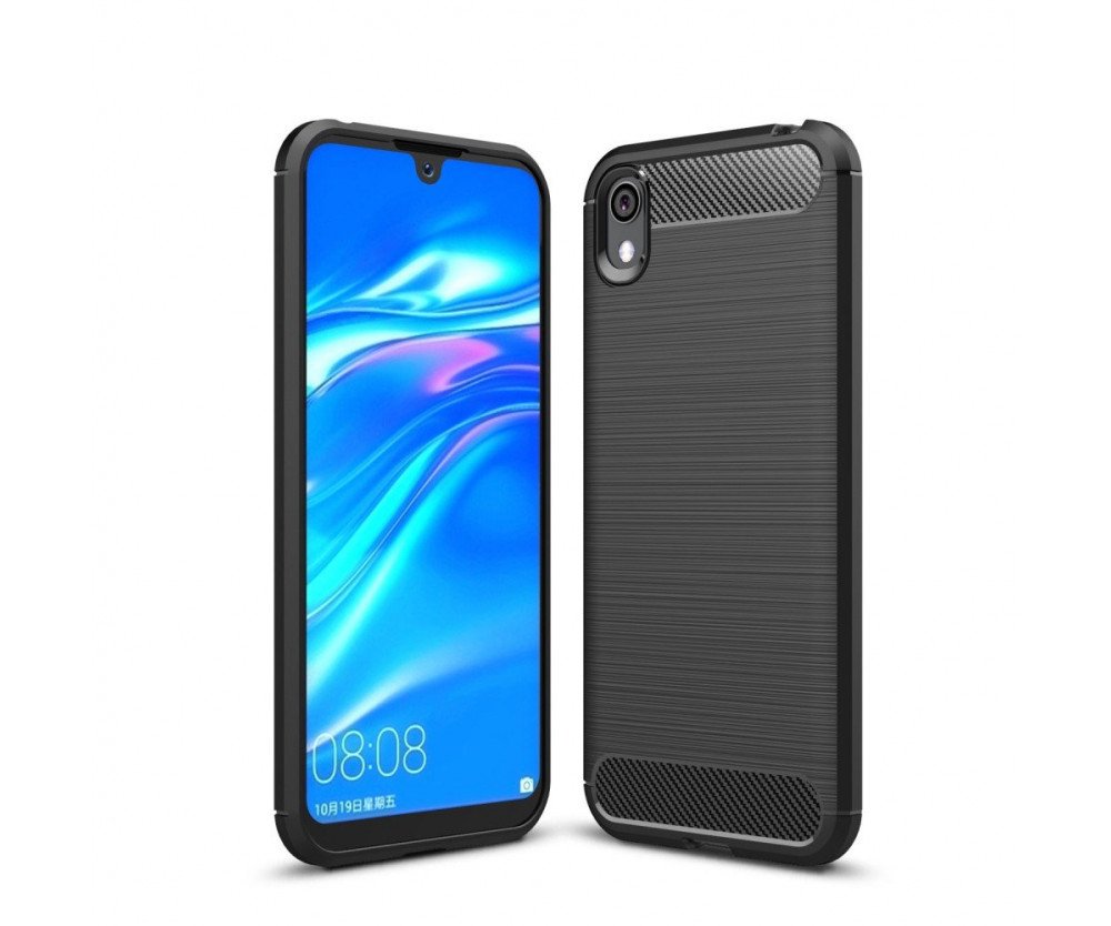 Huawei Y5 2019/Huawei Honor 8S Karbon fiber Texture Skal - Svart