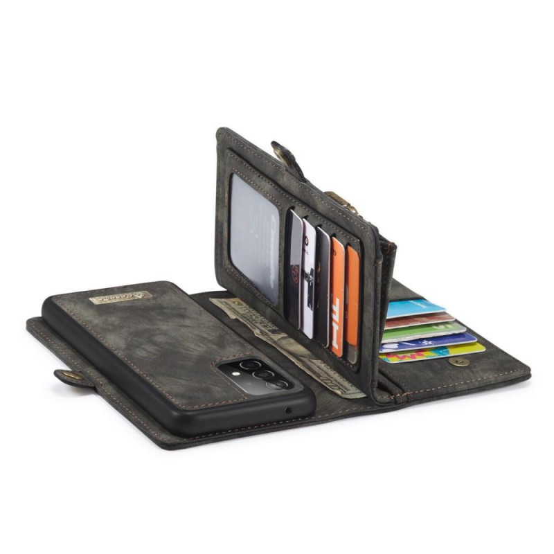 CASEME Samsung Galaxy A52/A52s Retro Lommebok - deksel - Grå