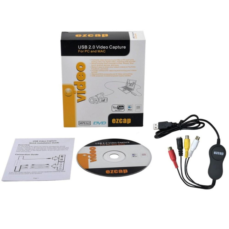 Video Capture VHS to DVD Digital Video Converter for Windows and Mac OS