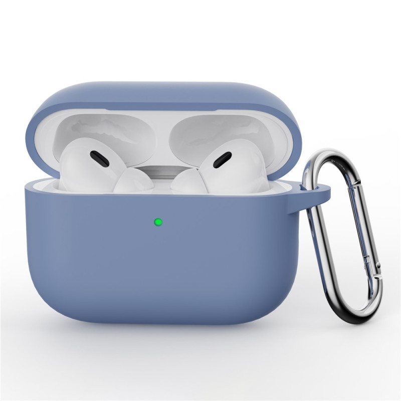 For AirPods Pro 3 Silicone Case Integrated Bluetooth Earphone Cover with Hook - Lavender