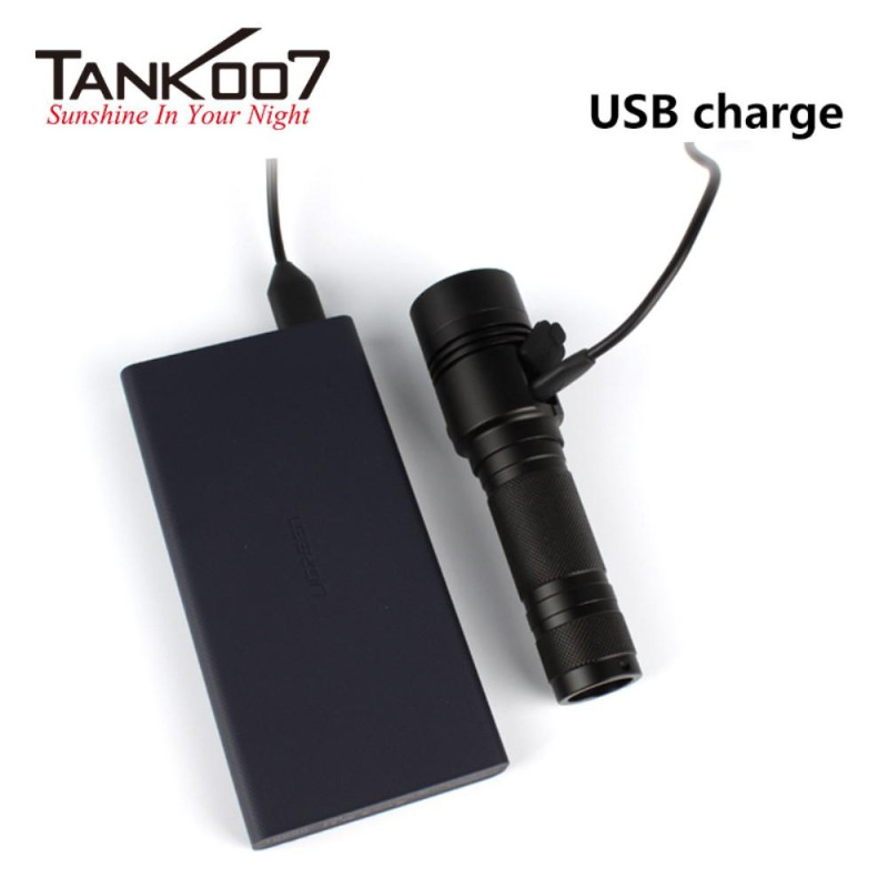 TANK007 UC16 700 Lumens USB Rechargeable Flashlight