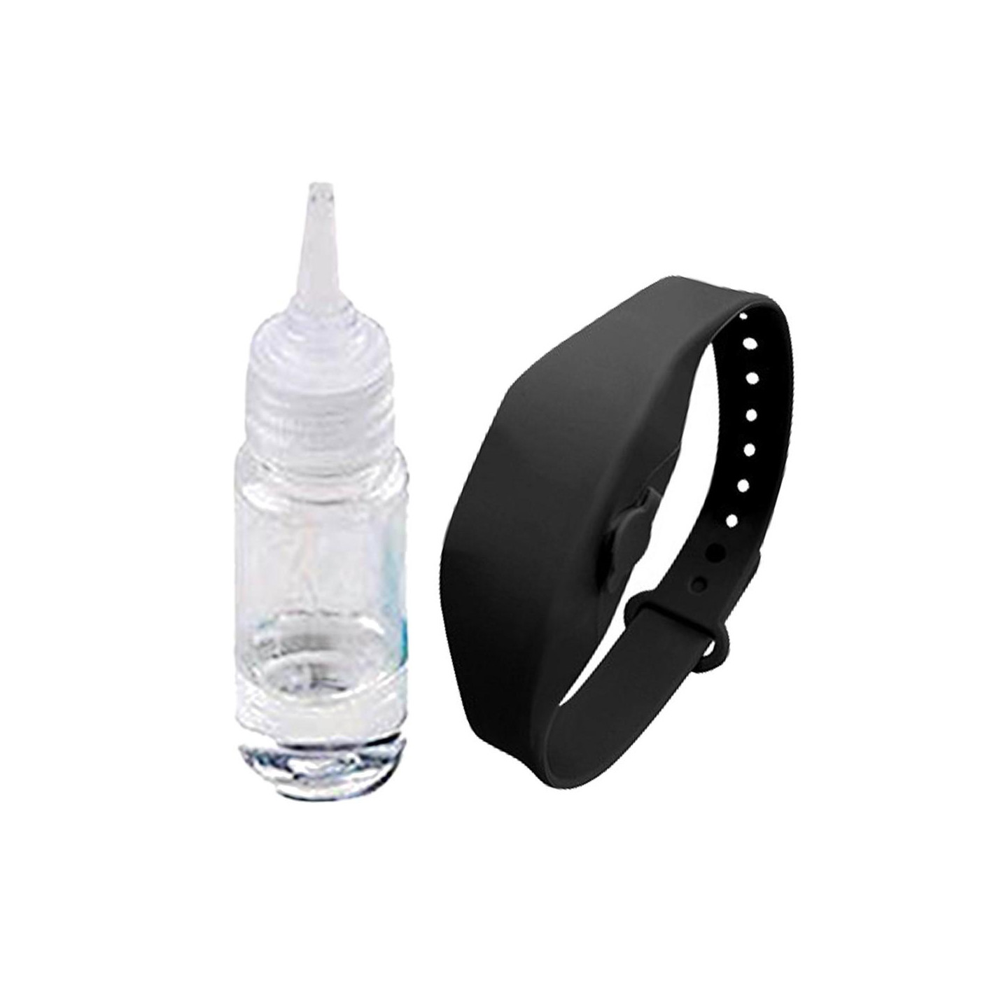 Hand Gel Storage Hand Sanitizer Bracelet Dispenser - Musta