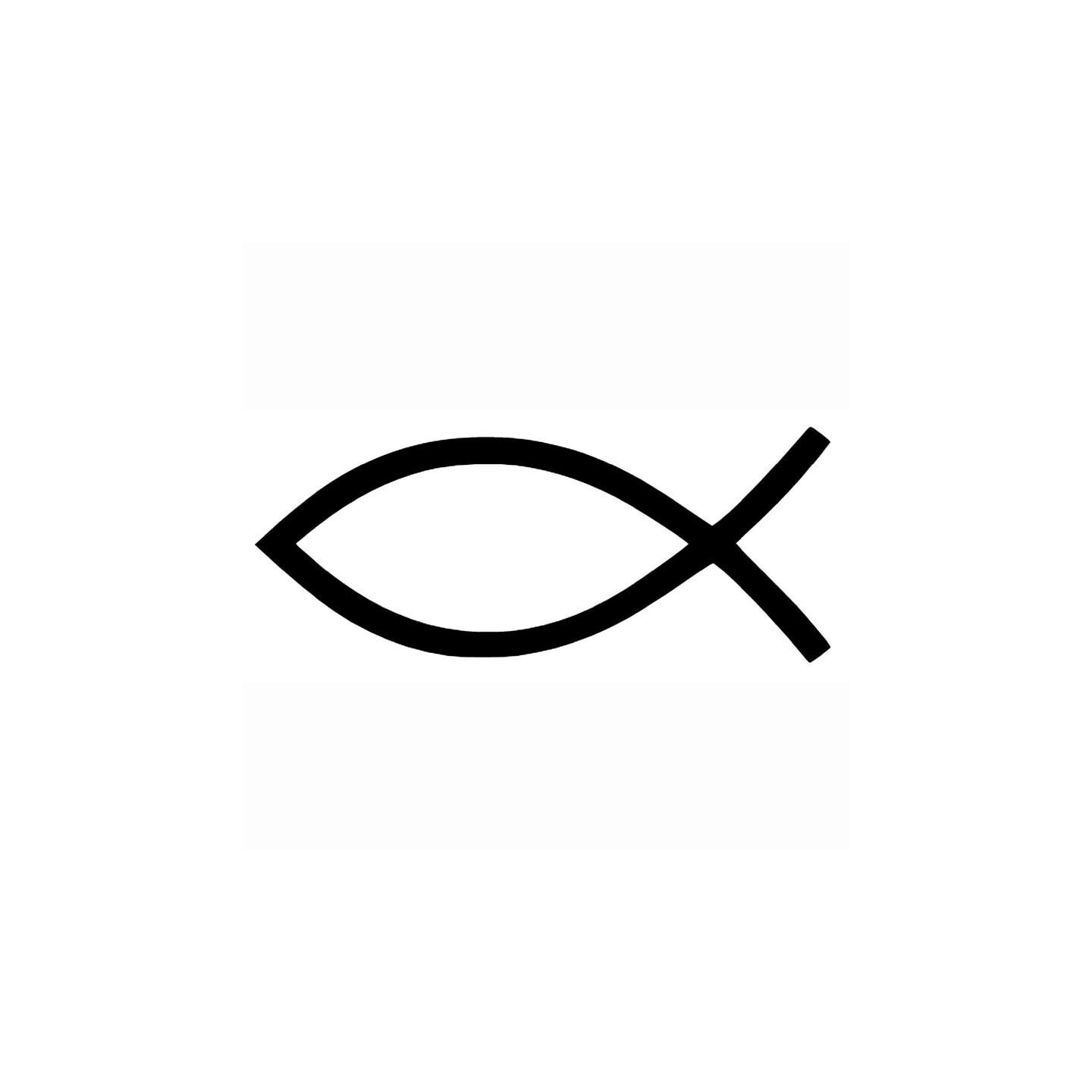 18*7CM JESUS FISH Vinyl Decal Window Glass Decoration Car Sticker Musta