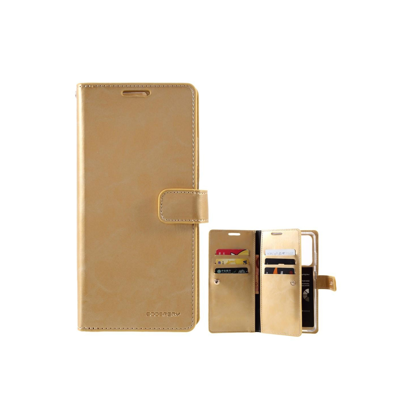 Samsung Galaxy S21 Ultra MERCURY GOOSPERY Mansoor Wallet Case - Gold