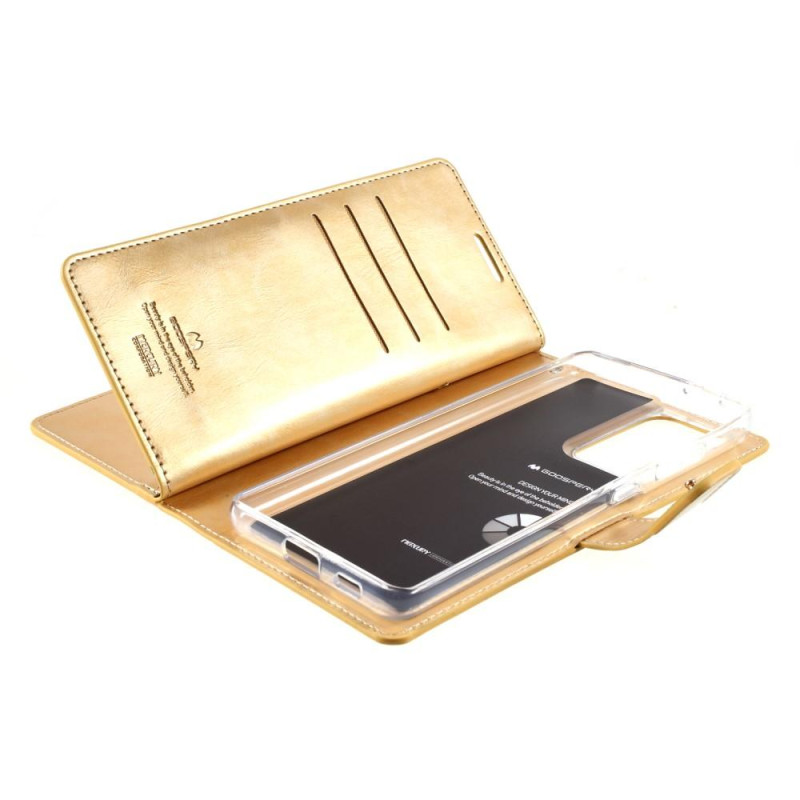 Samsung Galaxy S21 Ultra MERCURY GOOSPERY Mansoor Wallet Case - Gold