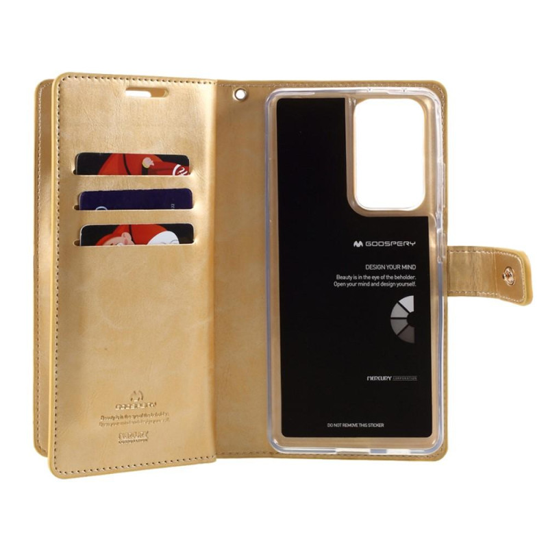 Samsung Galaxy S21 Ultra MERCURY GOOSPERY Mansoor Wallet Case - Gold