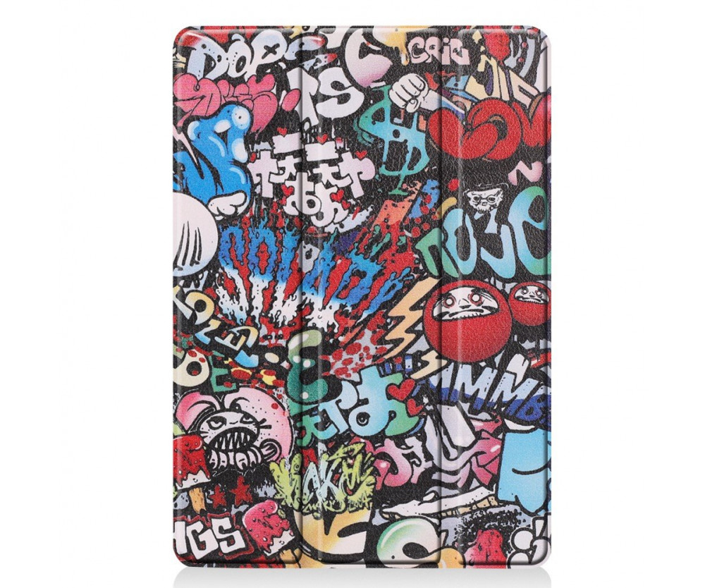 Apple iPad 10.2 Slim fit tri-fold fodral - Graffiti Pattern