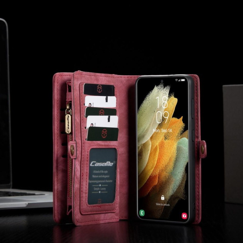 Samsung Galaxy S21 CASEME 2 - in - 1 Irrotettava - Punainen