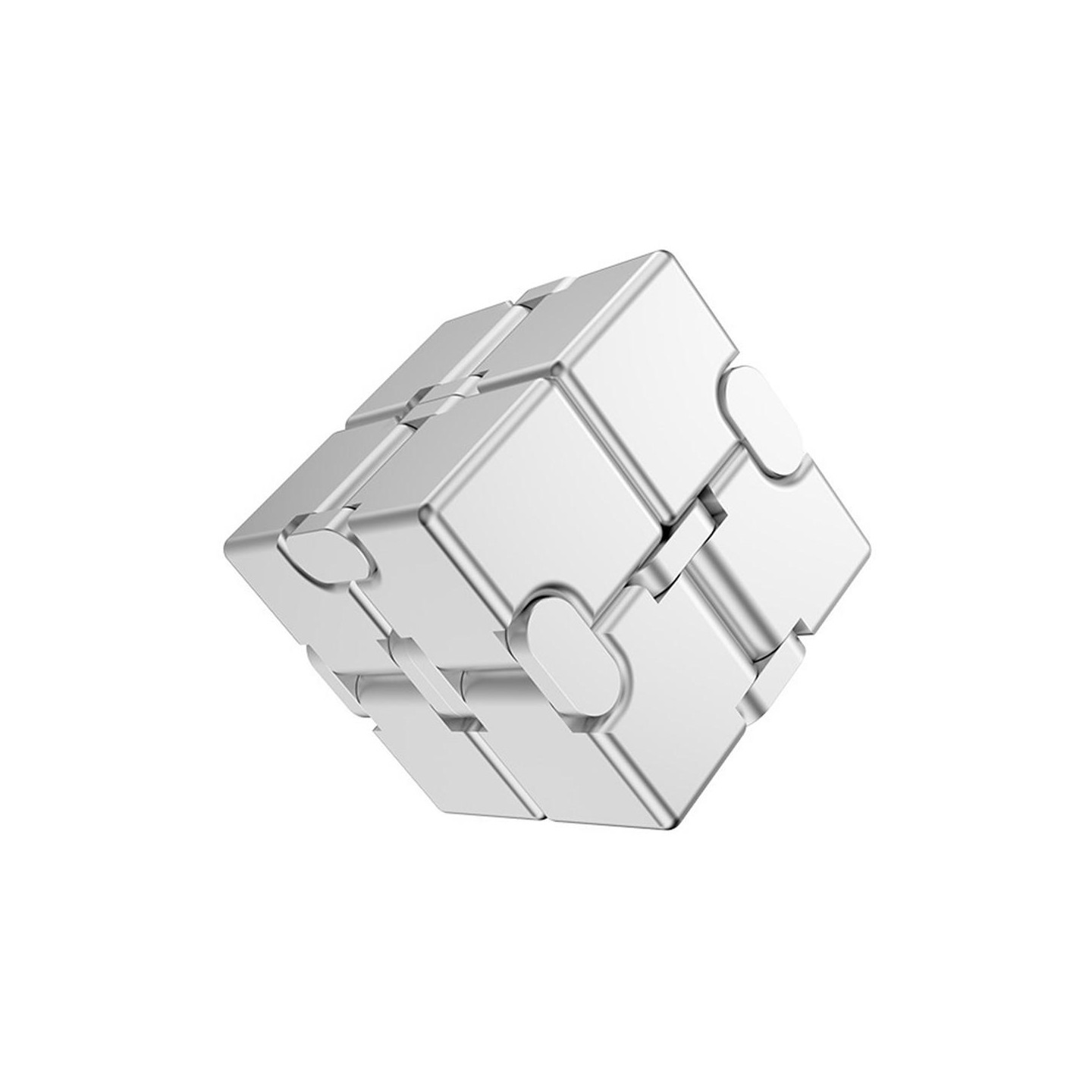 Fidget Spinner Relaxation Infinite Cube Metal Flip Cube Sølv