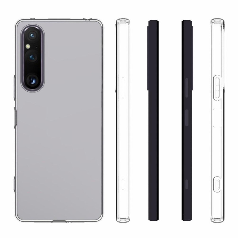 Sony Xperia 1 V Kirkas Soft TPU Suojakuori with Non - slip Inner - Läpinäkyvä