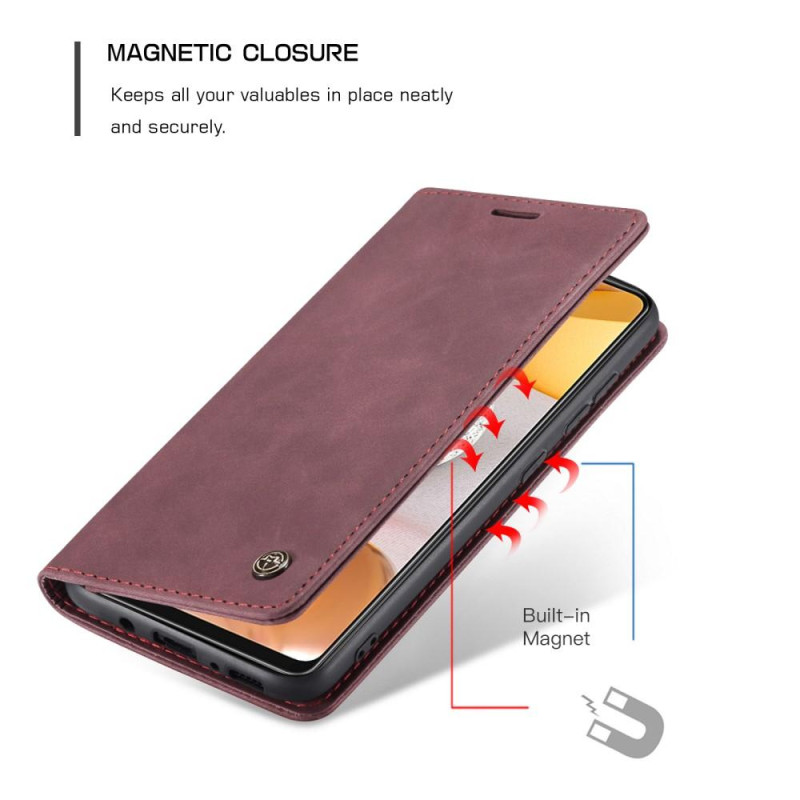 CASEME Retro Wallet Case for Samsung Galaxy S21+ (Plus) Wine Red