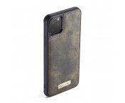 CASEME iPhone 11 Pro Retro Split läder plånboksfodral - Grå