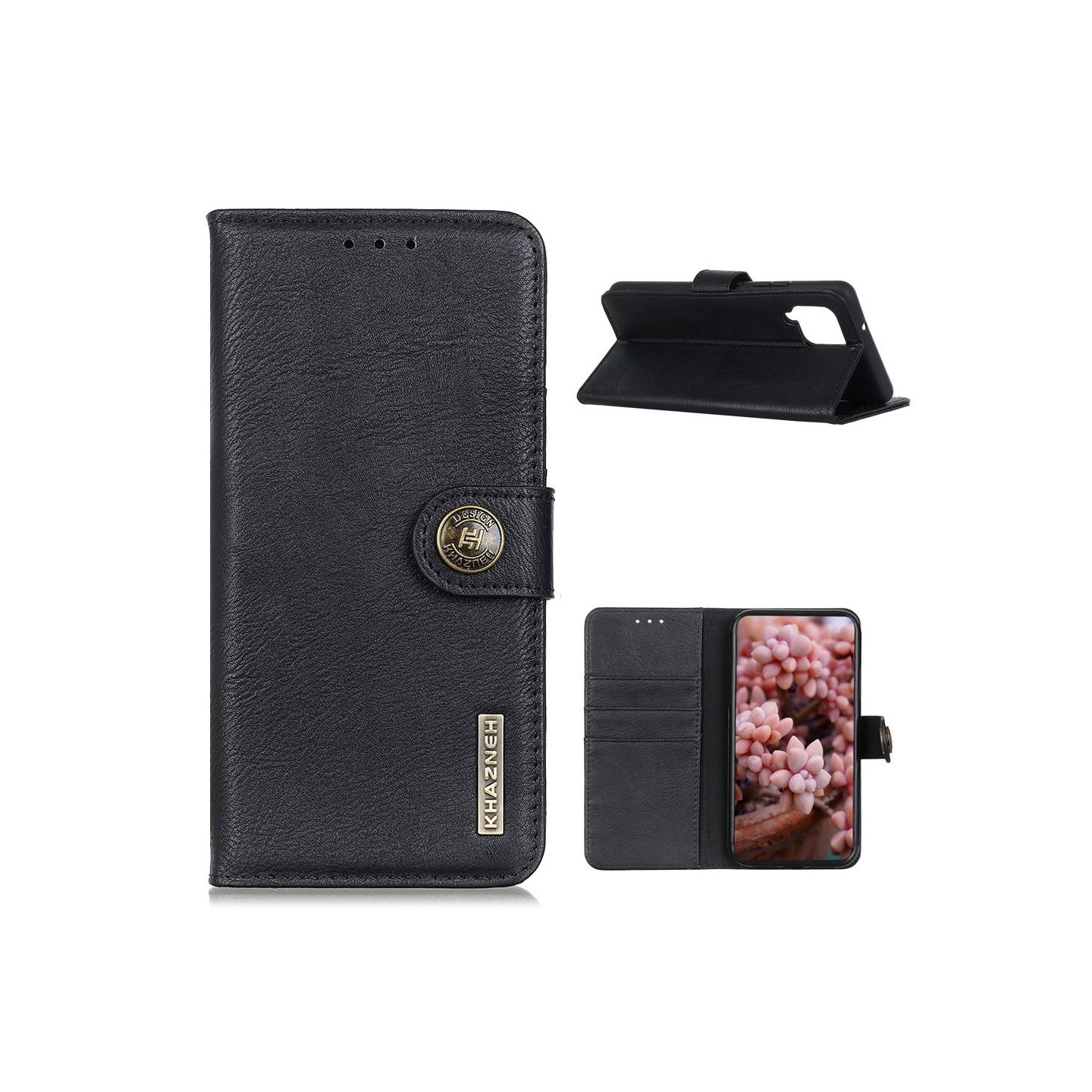 KHAZNEH Telefoncover til Samsung Galaxy A12 - Sort