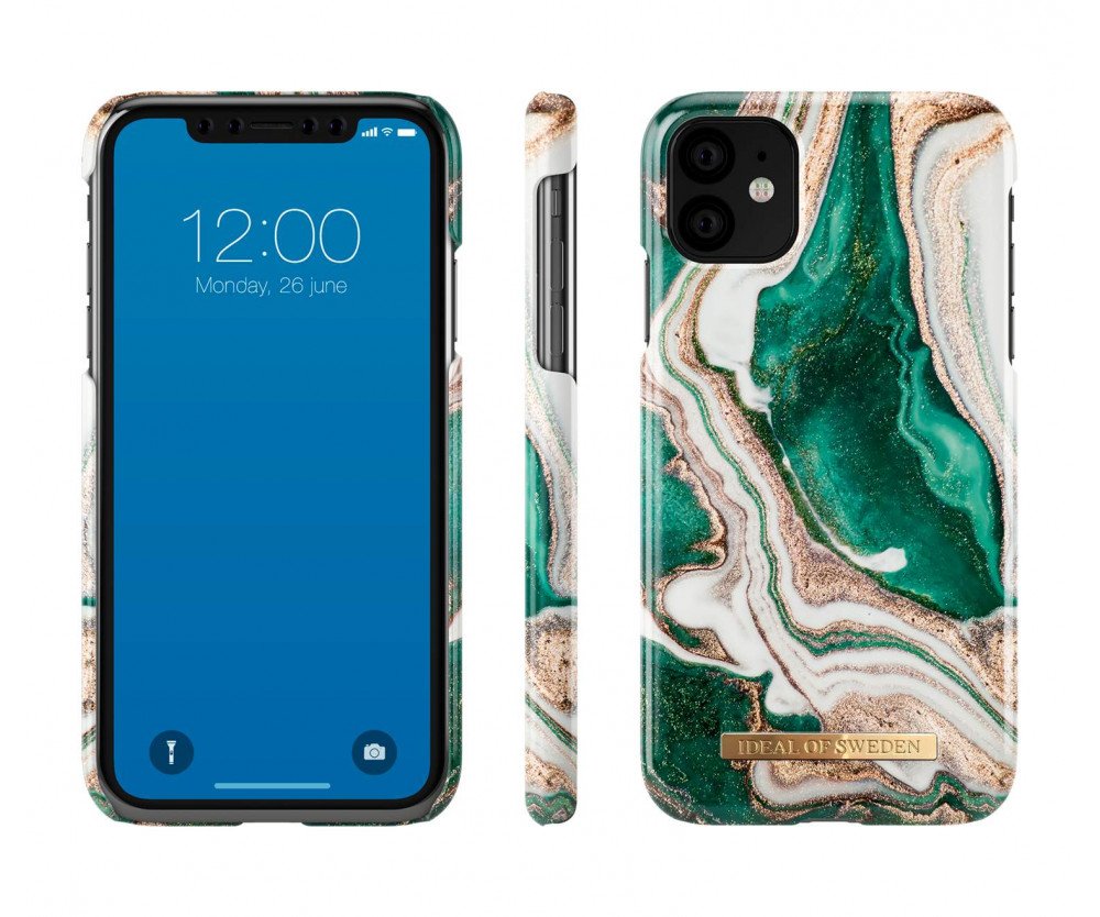 iDeal Of Sweden iPhone 11 / XR - Golden Jade Marble