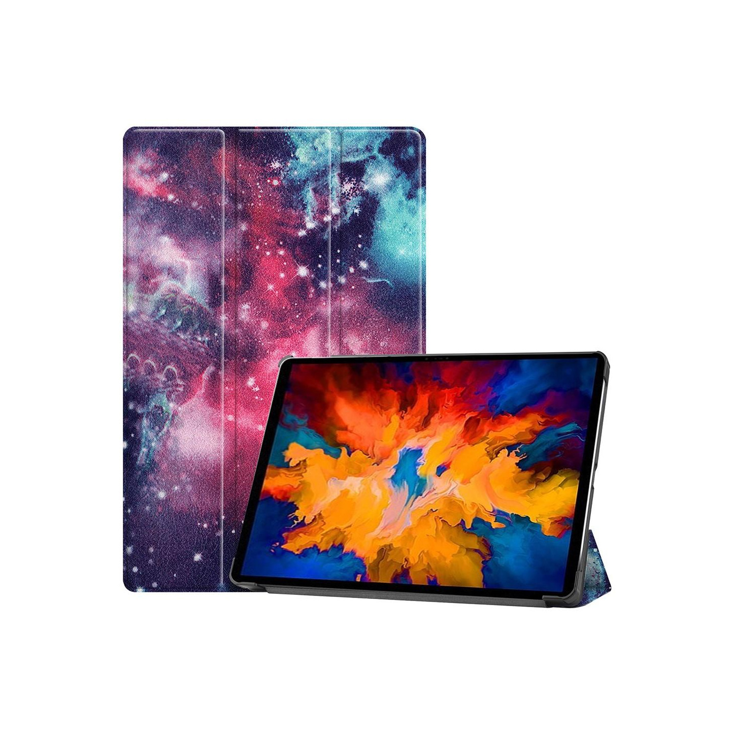 Tri - fold Stand Cover for Lenovo Tab P11 Pro TB - J706F - Starry Sky