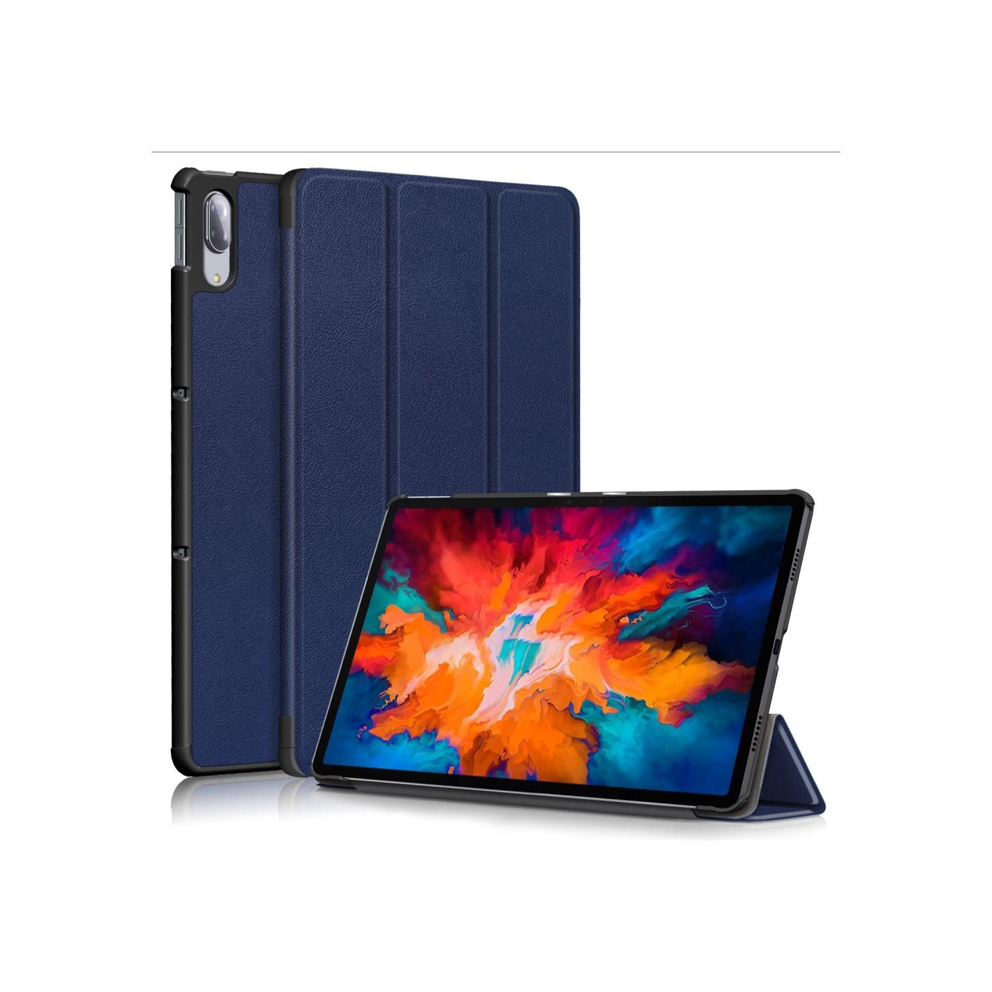 Tri - fold Veske til Lenovo Tab P11 Pro TB - J706F - Blå