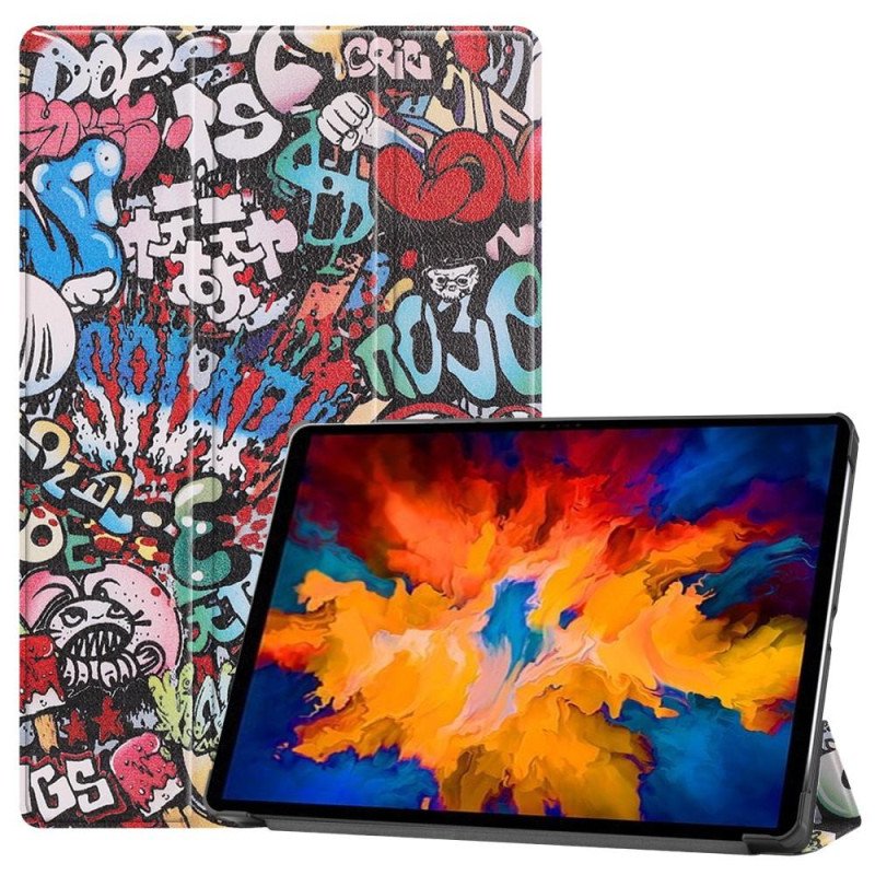 Tri - fold Stand Cover for Lenovo Tab P11 Pro TB - J706F - Graffiti