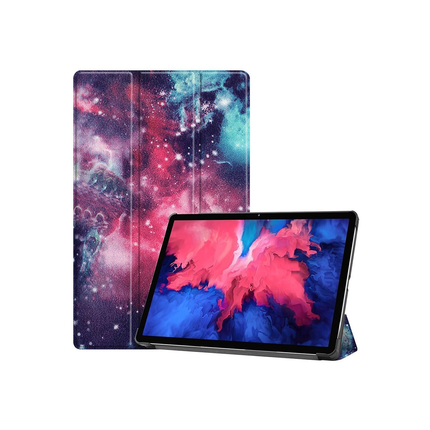 Kolminkertainen jalustan kansi Lenovo Tab P11/P11 Plus - malleille - Starry Sky