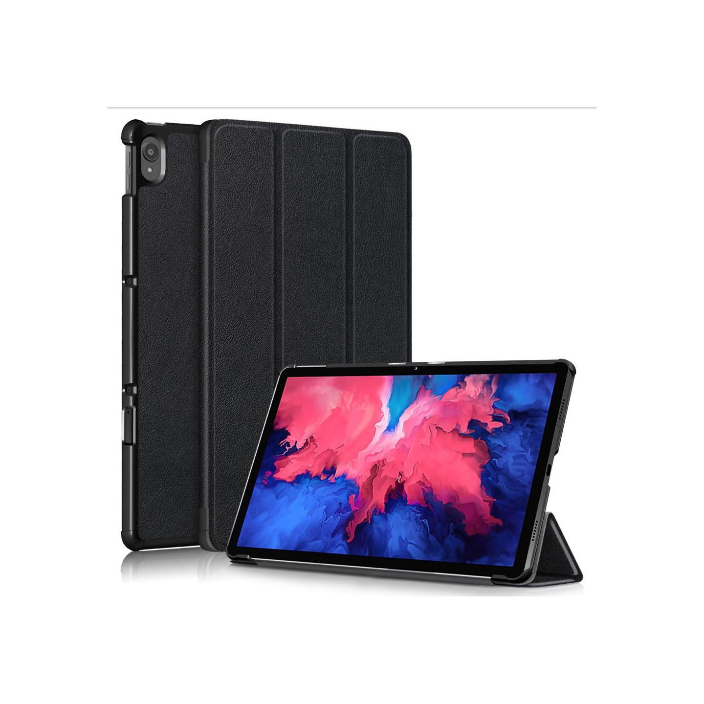 Tri - fold Veske til Lenovo Tab P11 TB - J606F/P11 Plus - Svart