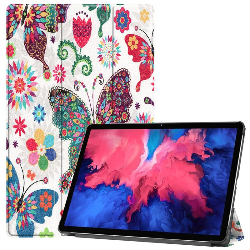 Tri - fold Stand Kansi - Lenovo Tab P11 / P11 Plus - Butterfly