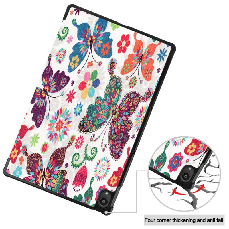 Trifoldbart cover til Lenovo Tab P11 TB - J606F/P11 Plus - Sommerfugl