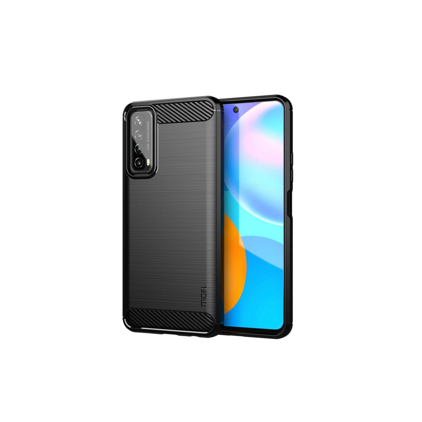 MOFI Carbon Fiber Texture TPU Casing Huawei P smart 2021 - Black
