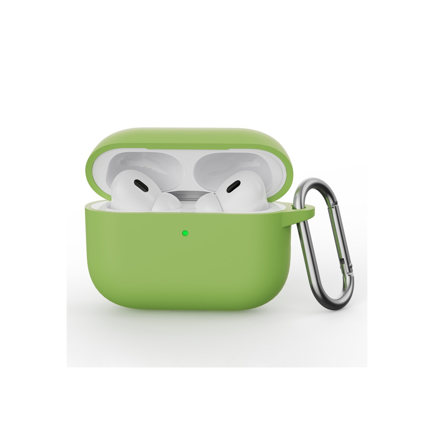 Til AirPods Pro 3 Silikone Etui Integreret Bluetooth Høretelefon Cover med Krog - Matcha