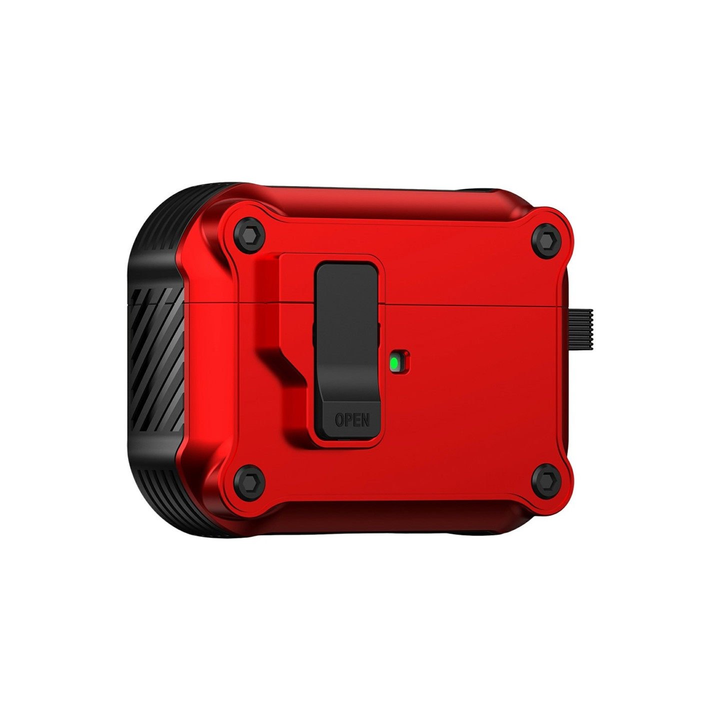 Til AirPods Pro 3 Beskyttende Etui TPU + PC Skal med Krog / Karabinhage - Rød