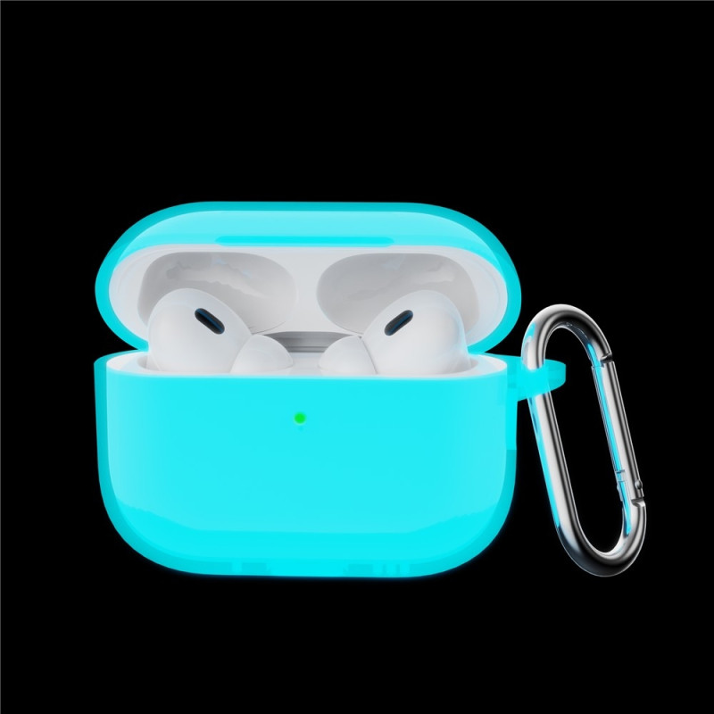 Til AirPods Pro 3 Silikone Etui Integreret Bluetooth Høretelefon Cover med Krog - Luminous