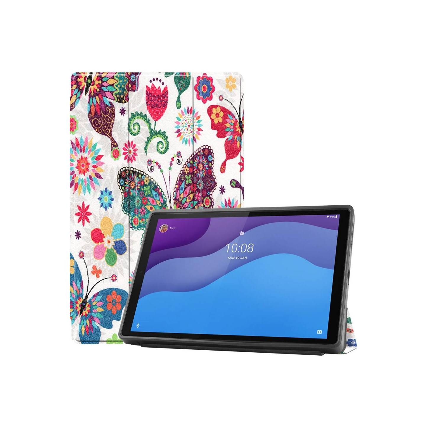 Trifoldet stativetui til Lenovo Tab M10 HD Gen 2 - Butterfly
